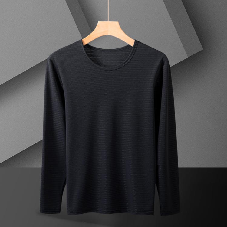 2枚セット メッシュ tシャツ 長袖 メンズ トップス 長袖tシャツ ストレッチ 涼しい 夏 Tシャツ アイスシルク インナーシャツ 吸汗速乾 涼しい　接触冷感 紫外線対策 キャンプ 作業服 作業着 トレーニングウェア ゴルフ 野球 バイク 釣り スポーツウエア 薄手 送料無料 sak24-10011291 業務SHOP SaK24 サンプル画像2