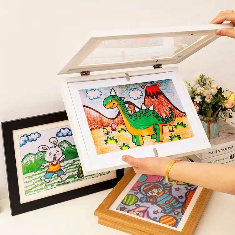 2個セット 子供の絵を飾る アートフレーム A4 額縁 子供の絵 ポスターフレーム 木製 マグネット開閉 壁掛け ポスター 画用紙 フォトフレーム 絵画 写真 作品 保管 収納 ディスプレイ 玄関 インテリア 横縦兼用 おしゃれ 子供 孫 学校 絵画教室 幼稚園 保育園 送料無料 [2]