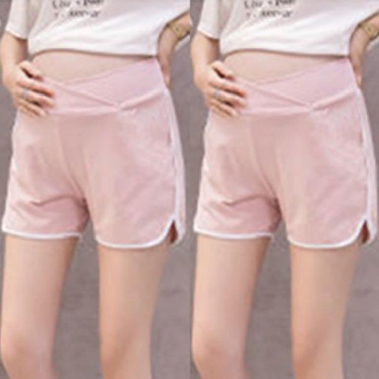2枚セット マタニティ ショートパンツ ハーフパンツ パンツ 短パン ショート 薄手 ショーパン コットン アジャスター アイスシルク 涼しい 薄い 無地 ルーム パジャマ 部屋着 パジャマ ズボン 妊婦 ルームウェア 春 夏 半ズボン 接触冷感 カジュアル 妊婦パンツ 送料無料