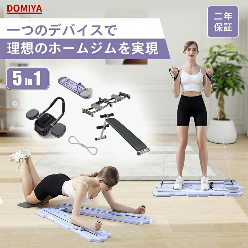 DOMIYA 腹筋ローラー 自宅 筋トレ器具 エクササイズローラーホイール 多機能全身トレーニングボード 腹..
