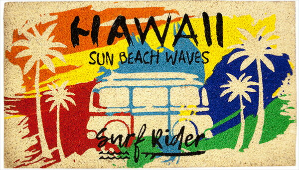 玄関マット コイヤーマット ココマット Hawaii ハワイアン ウエルカムマット Sun Beach