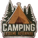 ブリキ看板 アンティーク CAMPING エンボスプレート メタル レトロ アメリカン アメリカ雑貨
