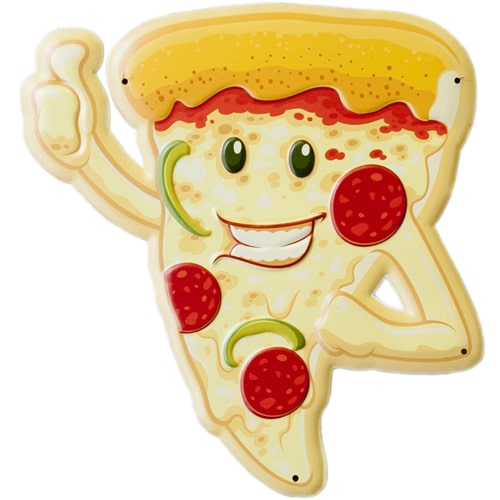 ブリキ看板 アンティーク Mr. Pizza エンボスプレート メタル レトロ アメリカン アメリカ雑貨