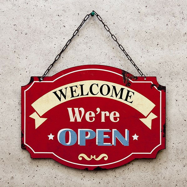両面プレート [Open & Closed] アメリカ雑貨 サインボード インテリア 店舗 オープン 看板