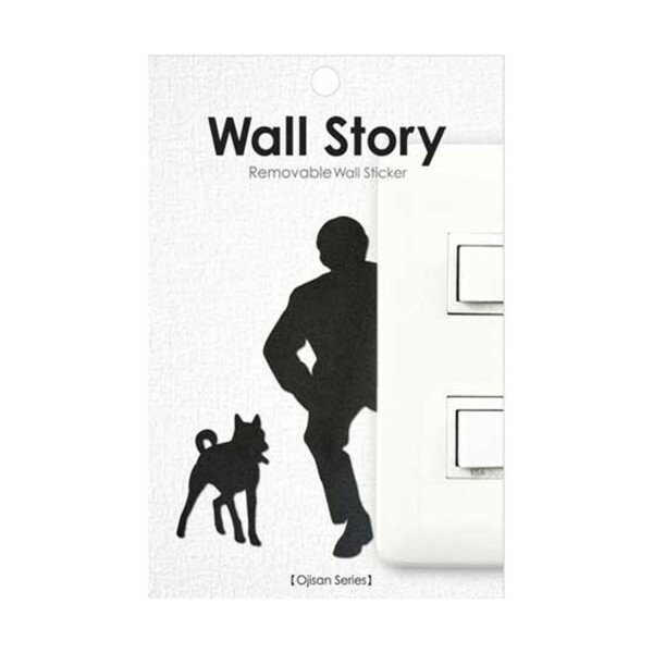 ステッカー 東洋ケース Wall Story2 おじさんシリーズ2 のぞき パッケージサイズW100×H148mm 本体黒色 TC生地 アクリル 紙