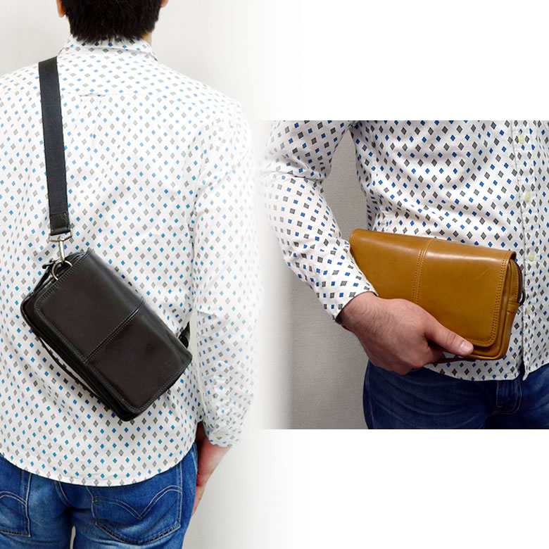 ボディバッグ ワンショルダー 日本製 本革 レザー クラッチバッグ 小さめ セカンドバッグ 国産 3wayバッグ Bluffpop WKシリーズ 豊岡鞄 メンズ・バレンタイン・プレゼントギフト プレゼント格安通販　バレンタイン　人気　ランキング