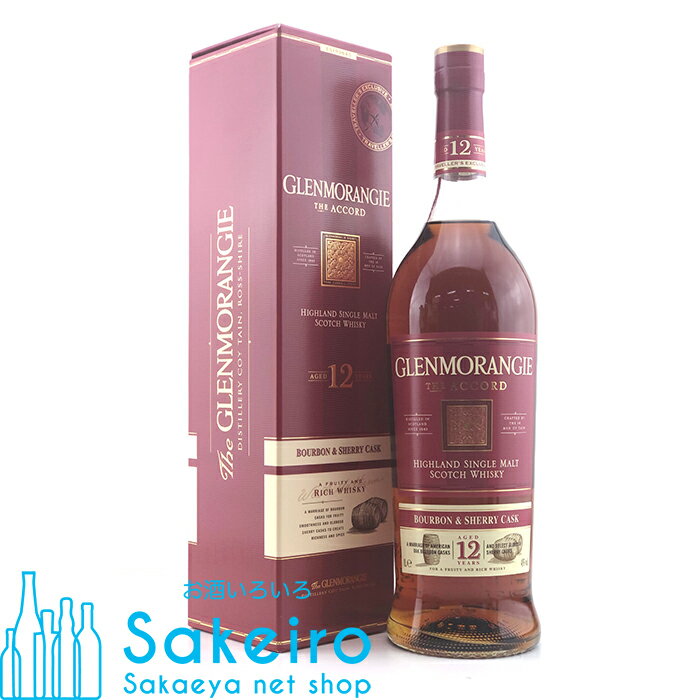 グレンモーレンジ 12年 アコード 43％ 1000ml[ウイスキー][御歳暮 贈り物 御礼 母の日 父の日 御中元]