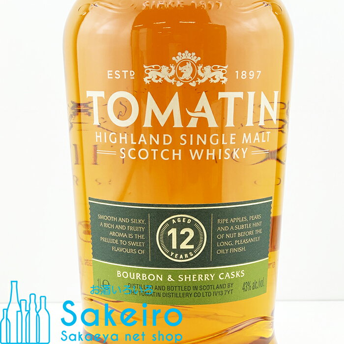 トマーティン 12年 43％ 1000ml[ウイスキー][御歳暮 贈り物 御礼 母の日 父の日 御中元]