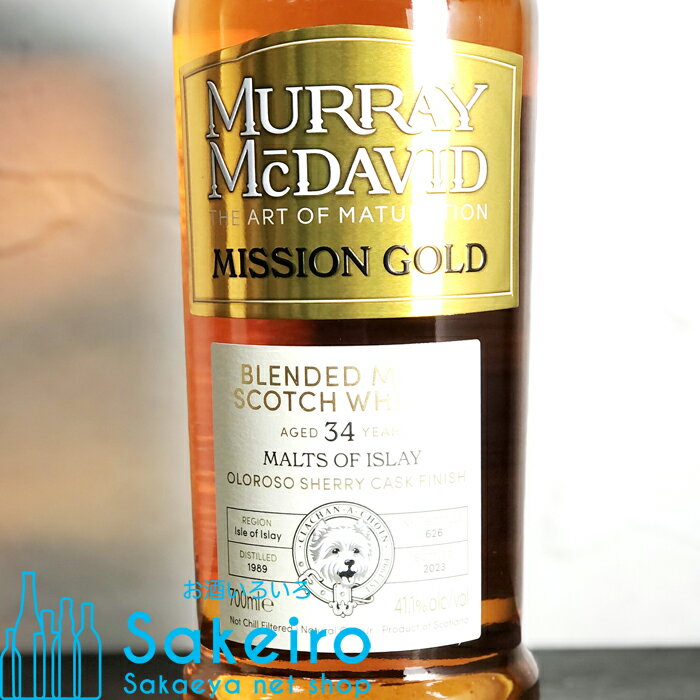 モルツ オブ アイラ 1989 34年 オロロソシェリーカスクフィニッシュ マーレイ・マクダヴィッド ミッションゴールド 41.1% 700ml[ウイスキー][御歳暮 贈り物 御礼 母の日 父の日 御中元]