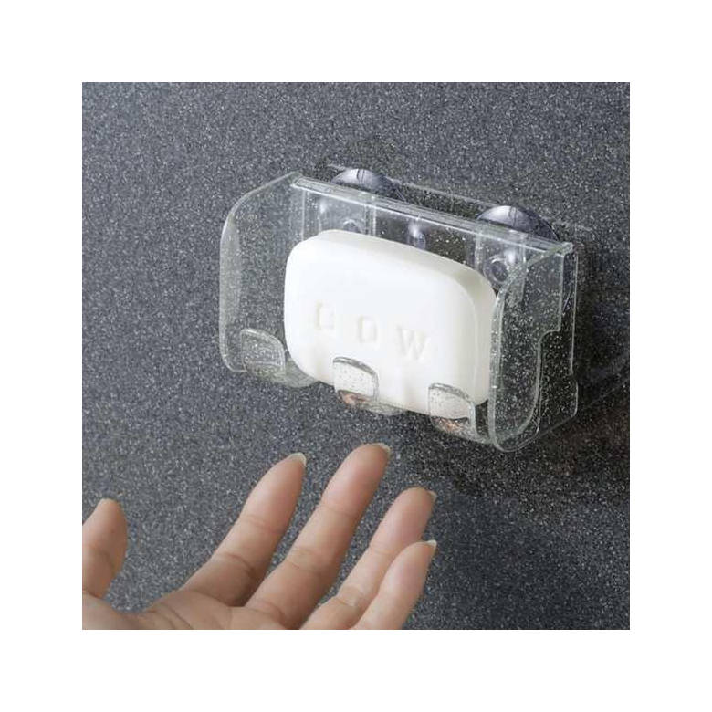 下村企販 ソープディッシュ 指ですくえるソープディッシュ 石鹸置き 吸盤