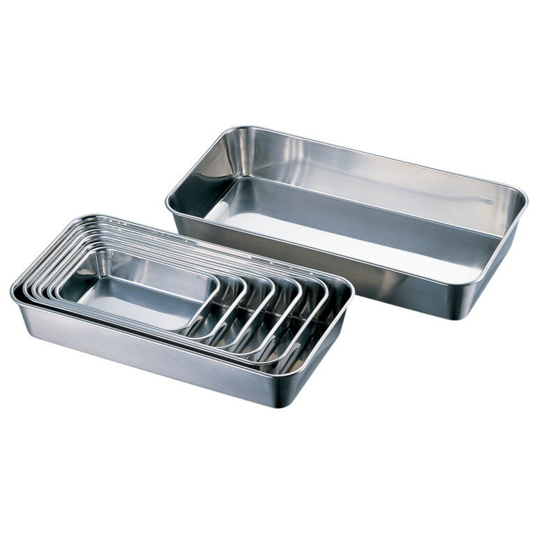 18-8 浅型長バット 470型 赤川器物製作所 ステンレス さびにくいキッチンツール 調理 料理