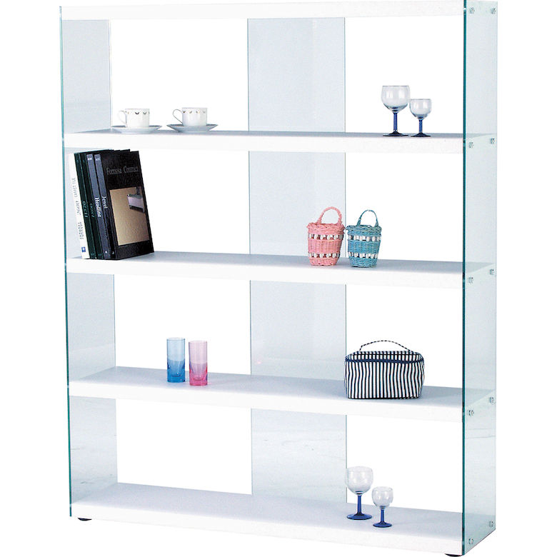 東谷 HAB-625WH ワイドグラスシェルフ ホワイト