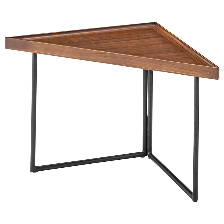 東谷 GT-315BR ミニテーブル コーナー S ブラウン