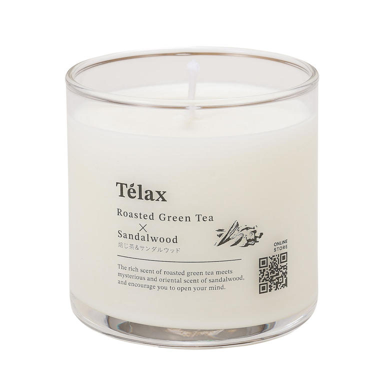 シービージャパン アロマキャンドル 焙じ茶×サンダルウッド Telax　アロマ　香り　癒し