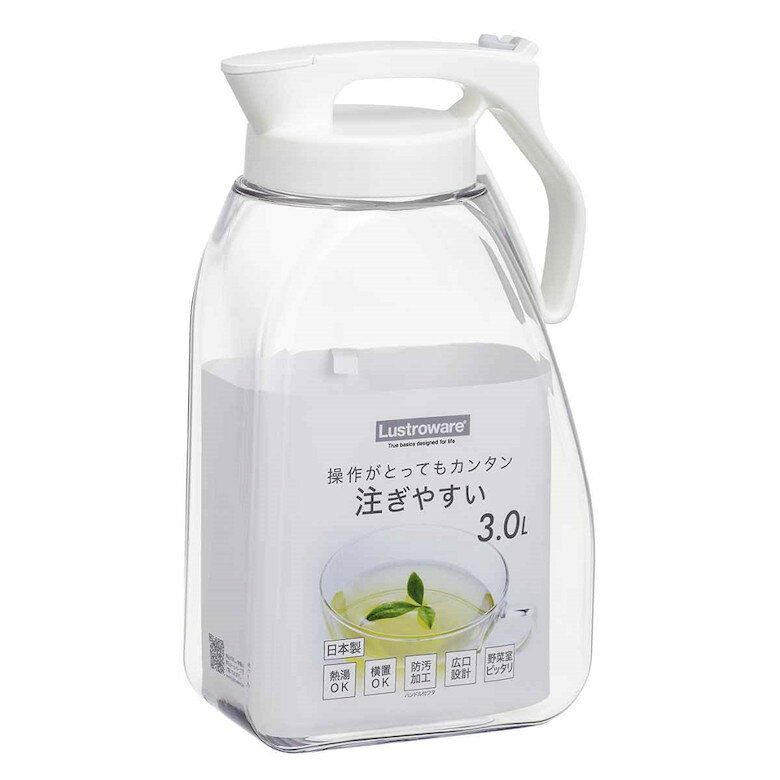 岩崎工業 冷水筒 ラストロ タテヨコワンプッシュピッチャー3L キッチン用品 食器 調理器具 保存容器 調味料入れ ピッチャー 水差し
