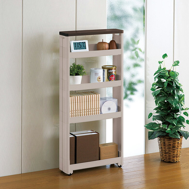 台所 キッチン 組み立て 簡単 収納 キッチンワゴン スマートワゴン Fit W45 幅12.5cm 奥行45cm 5段 不動技研 sakai-fukui-10033420 堺の刃物屋さん こかじ サンプル画像3