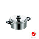 フジノス エレックマスターライト 20cm 両手鍋 高品質 日本製 国産 ガス200V IH 対応 高級 ステンレス