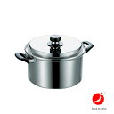 フジノス エレックマスターライト 24cm 両手深鍋 高品質 日本製 国産 ガス200V IH 対応 高級 ステンレス