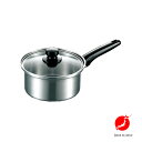 フジノス エレックマスターライトミエール 18cm 片手鍋 高品質 日本製 国産 ガス200V IH 対応 高級 ステンレス