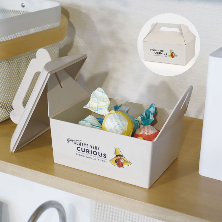 小物入れ 収納 蓋付き おさるのジョージ トルテ15 キャラクター かわいい プレゼント ケーキ箱 シンプル