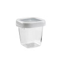 OXO ロックトップコンテナ 0.6L S スクエア 1117680 国内正規品 オクソー 保存容器 お弁当箱 お弁当 透明 サラダ スープ ソース かいわれ 味噌 保存 持ち運び 容器 液漏れしない 漏れない 密封 密封容器 少量 作り置き 下ごしらえ シンプル 食洗機対応