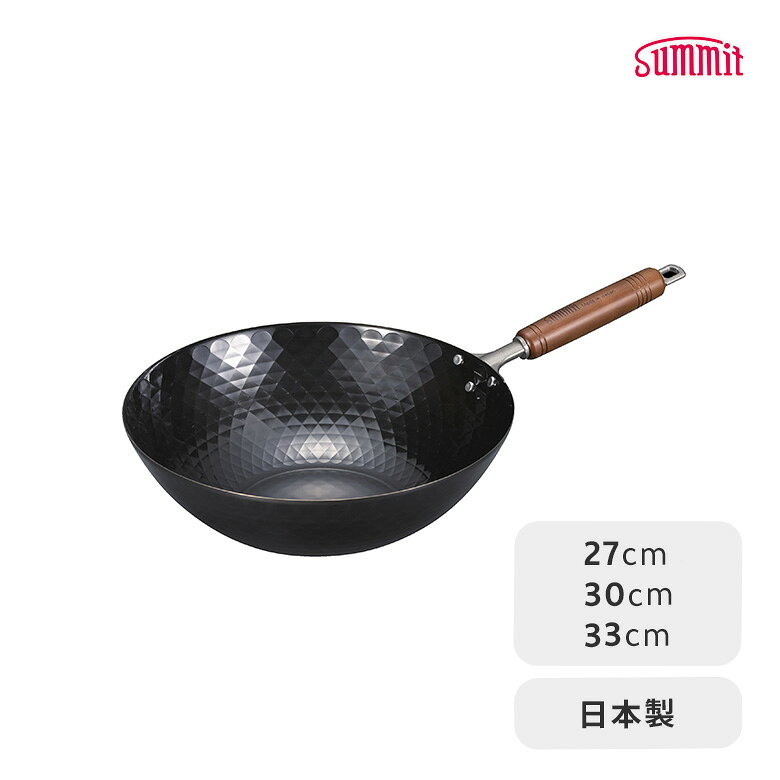 【商品説明】-【サイズ(mm)270X470X125【適正油量-【満水容量-【重さ(g)770【箱サイズ-【材質】●本体：鉄●底の厚さ1.2mm●取手：天然木【表面加工】●本体：透明シリコン焼付塗装-