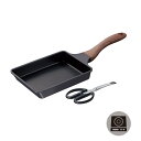 エヌトーン 玉子焼き器 キッチンバサミ付き MB-1457 IH対応 卵焼き器 玉子焼き エッグパン フライパン 北欧 おしゃれ 韓国
