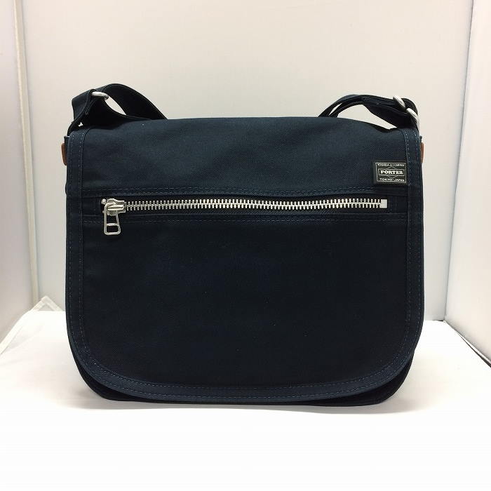 【中古】吉田カバン ポーターガール ショルダーバッグ ネイキッド 667-09472 キャンバス ネイビー Mサイズ[jggZ]