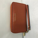 MICHAEL KORS ジェットセットトラベル ラウンドファスナー長財布 32H4GTVE9L スマホケース付き ストラップ レザー オレンジブラウン[jgg...