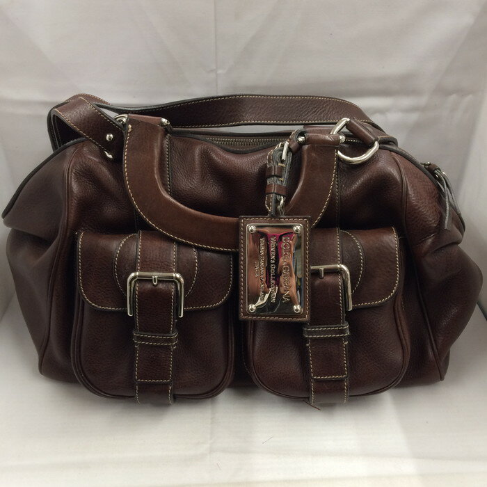 【中古】DOLCE&GABBANA MISS ROMANTIQUE 2WAYショルダーバッグ BB2458 レザー ブラウン [jgg]