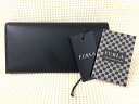 【中古】フルラ 二つ折り長財布 ブラック 00909269[mo][jggZ]