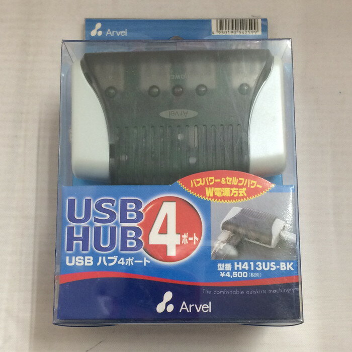 【中古】Arvel アーベル USBハブ4ポート H413US-BK jgg