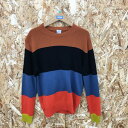 【中古】Paul Smith カシミアボーダーニット マルチカラー Mサイズ 293408 386T[jgg]