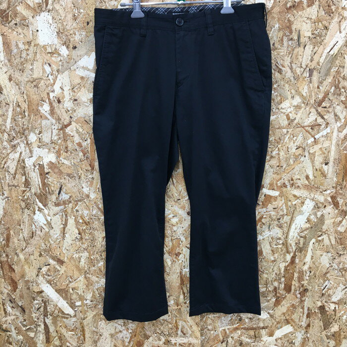 【中古】BURBERRY BLACK LABEL クロップドパンツ ブラック系 表記サイズ：76 [jgg]