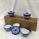 【中古】深川製 蓋付き湯呑み 5客セット jgg