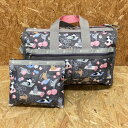 【中古】LeSportsac ボストンバッグ ポーチ付き ナイロン グレー系 [jgg]