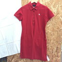 【中古】BURBERRY GOLF 半袖ワンピース レディース BGV77-246-15 レッド 表記サイズ：L [jgg]