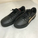 【中古】PUMA キャリーナ2.0 スペースメタリック レディース スニーカー 38938701 ブラック系 サイズ：23.5cm [jgg]