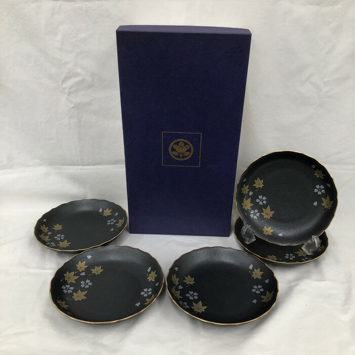 【中古】たち吉 花よせ 銘々皿 5客