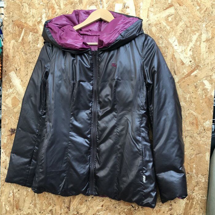 【中古】BURBERRY ブルーレーベル ダウンジャケット レディース E1F07-469 パープル 表記サイズ：38 [jgg]