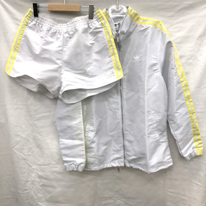 Adidas originals ウィンドブレーカー セットアップ ホワイト イエロー 表記サイズOT [jgg]【中古】