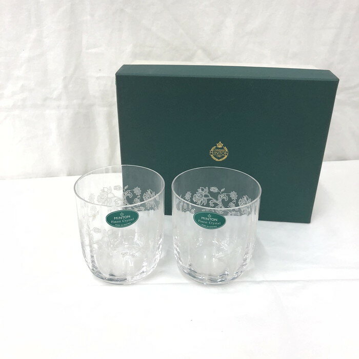 MINTON ペア グラスセット ハンドクリスタル オールドファッション [jgg]【中古】