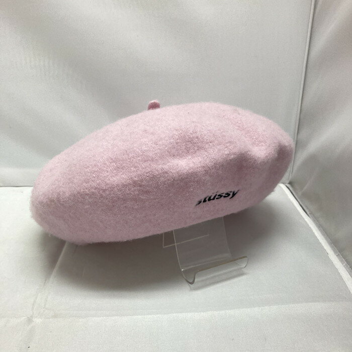 STUSSY ベレー帽 ARREN FELT BERET ウール100％ ピンク XS/Sサイズ [jgg]【中古】