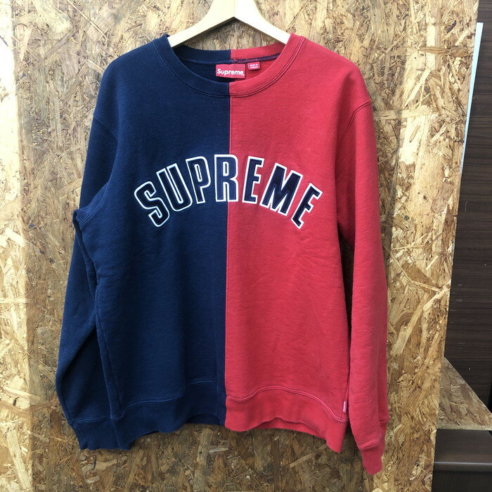 シュプリーム メンズ スウェット ネイビー レッド 表記サイズM [jgg]【中古】(4)