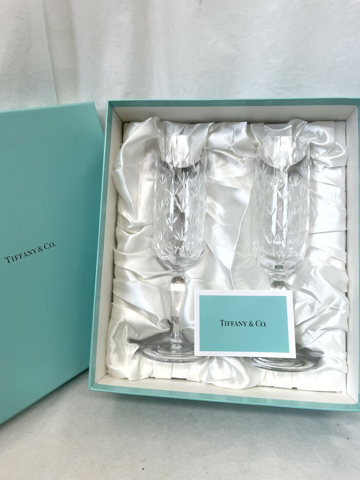 TIFFANY＆Co. フローレット シャンパングラス ペアセット [jgg]【中古】