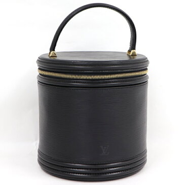 【中古】LOUIS VUITTON バニティバッグ カンヌ エピ ノワール 黒 M48032