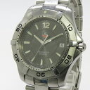 【中古】TAGHeuer 腕時計 アクアレーサー グレー文字盤 コーツ SS WAF111E