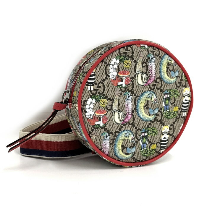 【中古】GUCCI チルドレンズ ラウンド ミニ ウエストバッグ ヒグチユウコ GGスプリーム マルチカラー 502330のサムネイル