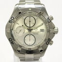 【中古】TAG HEUER アクアレーサー クロノグラフ メンズ 腕時計 自動巻き SS シルバー文字盤 CAF2111