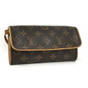 【中古】LOUIS VUITTON ポシェットツイン PM ショルダーバッグ クラッチバッグ モノグラム M51854